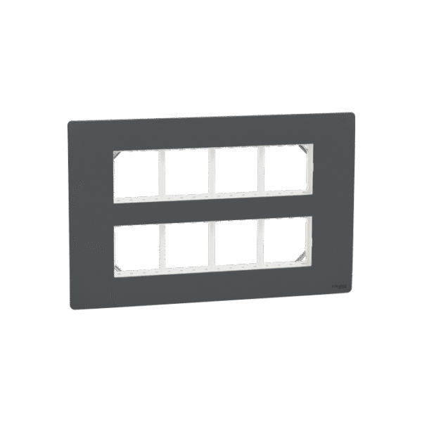 MZCP16M_AN | Cover Frame, Miluz Zeta, 16 Module, Anthracite - Schneider Electric