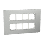 MZCP16M_SG | Cover Frame, Miluz Zeta, 16 Module, Silver Grey - Schneider Electric