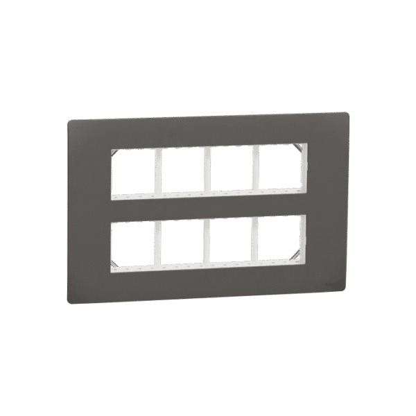 MZCP16M_WG | Cover Frame, Miluz Zeta, 16 Module, Warm Grey - Schneider Electric