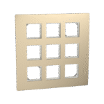 MZCP18M_CG | Cover Frame, Miluz Zeta, 18 Module, Champagne Gold - Schneider Electric