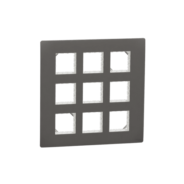 MZCP18M_WG | Cover Frame, Miluz Zeta, 18 Module, Warm Grey - Schneider Electric