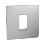 MZCP1M_SG | Cover Frame, Miluz Zeta, 1 Module, Silver Grey - Schneider Electric
