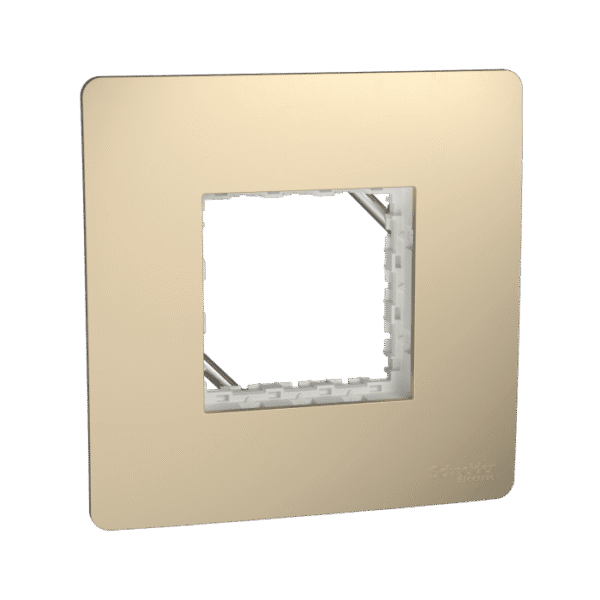 MZCP2M_CG | Cover Frame, Miluz Zeta, 2 Module, Champagne Gold - Schneider Electric