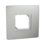 MZCP2M_SG | Cover Frame, Miluz Zeta, 2 Module, Silver Grey - Schneider Electric