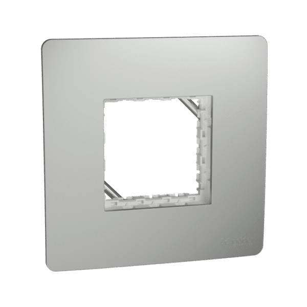MZCP2M_SG | Cover Frame, Miluz Zeta, 2 Module, Silver Grey - Schneider Electric