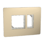 MZCP3M_CG | Cover Frame, Miluz Zeta, 3 Module, Champagne Gold - Schneider Electric