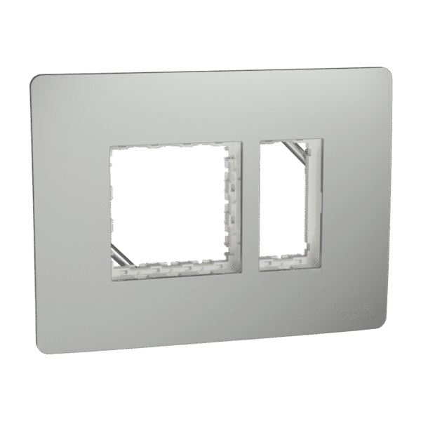 MZCP3M_SG | Cover Frame, Miluz Zeta, 3 Module, Silver Grey - Schneider Electric