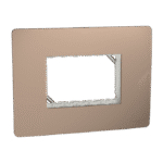 MZCP3MU_BZ | Cover Frame, Miluz Zeta, Unigrid, 3 Module, Bronze - Schneider Electric