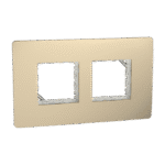 MZCP4M_CG | Cover Frame, Miluz Zeta, 4 Module, Champagne Gold - Schneider Electric
