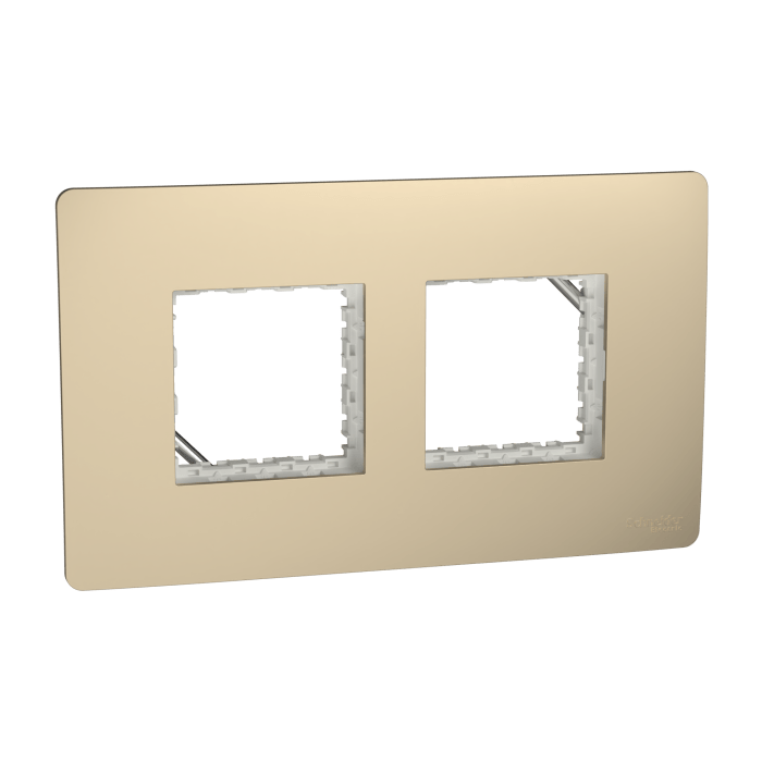 mzcp4m_cg_200s0000_5.png MZCP4M_CG | Cover Frame, Miluz Zeta, 4 Module, Champagne Gold - Schneider Electric - Image 1