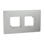 MZCP4M_SG | Cover Frame, Miluz Zeta, 4 Module, Silver Grey - Schneider Electric