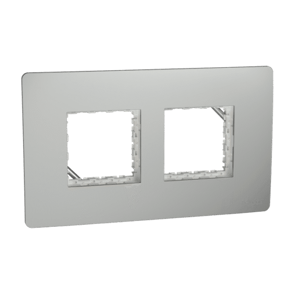 MZCP4M_SG | Cover Frame, Miluz Zeta, 4 Module, Silver Grey - Schneider Electric