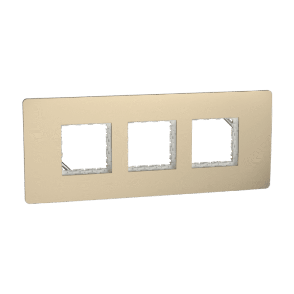 MZCP6M_CG | Cover Frame, Miluz Zeta, 6 Module, Champagne Gold - Schneider Electric