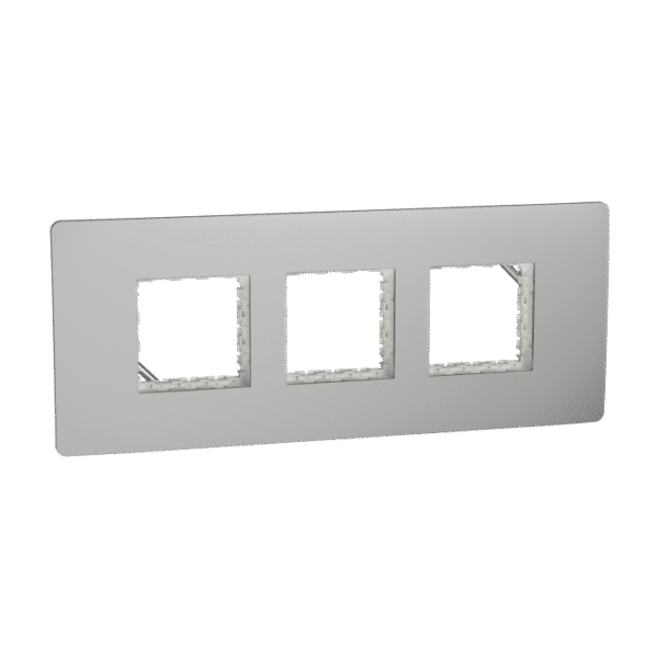 MZCP6M_SG | Cover Frame, Miluz Zeta, 6 Module, Silver Grey - Schneider Electric