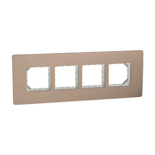 MZCP8MH_BZ | Cover Frame, Miluz Zeta, Linear, 8 Module, Bronze - Schneider Electric