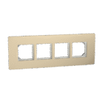 MZCP8MH_CG | Cover Frame, Miluz Zeta, Linear, 8 Module, Champagne Gold - Schneider Electric