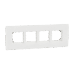 MZCP8MH_WH | Cover Frame, Miluz Zeta, Linear, 8 Module, White - Schneider Electric