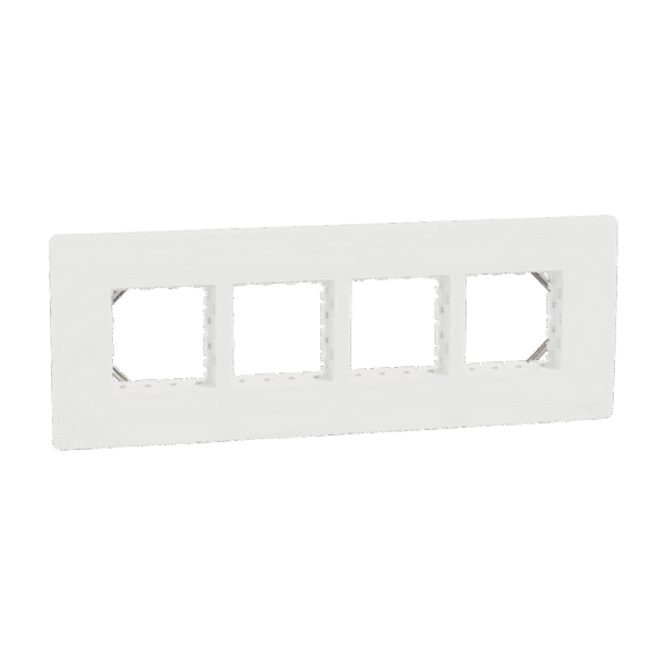 MZCP8MH_WH | Cover Frame, Miluz Zeta, Linear, 8 Module, White - Schneider Electric