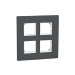 MZCP8MS_AN | Cover Frame, Miluz Zeta, Square, 8 Module, Anthracite - Schneider Electric