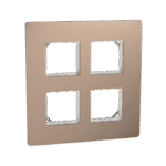 MZCP8MS_BZ | Cover Frame, Miluz Zeta, Square, 8 Module, Bronze - Schneider Electric