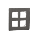 MZCP8MS_WG | Cover Frame, Miluz Zeta, Square, 8 Module, Warm Grey - Schneider Electric