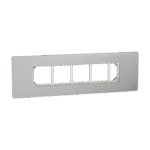 MZCP9M_SG | Cover Frame, Miluz Zeta, 9 Module, Silver Grey - Schneider Electric
