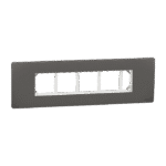 MZCP9M_WG | Cover Frame, Miluz Zeta, 9 Module, Warm Grey - Schneider Electric