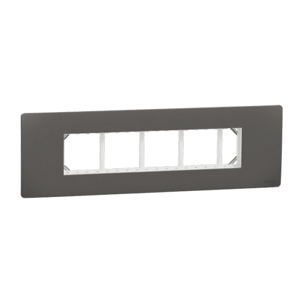 MZCP9M_WG | Cover Frame, Miluz Zeta, 9 Module, Warm Grey - Schneider Electric