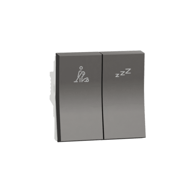 MZDMSW2M_WG | Switch, Miluz Zeta, Dnd And Mmr, 2 Module, Warm Grey - Schneider Electric