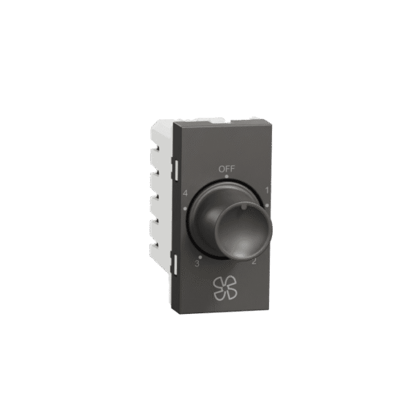 MZFR4STP1M_WG | Fan Regulator, Miluz Zeta, 4-Step, 1 Module, Warm Grey - Schneider Electric