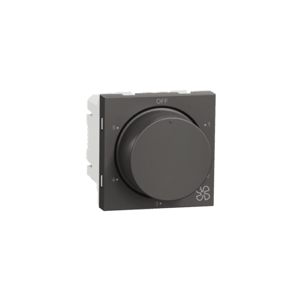MZFR5STP2M_WG | Fan Regulator, Miluz Zeta, 5-Step, 2 Module, Warm Grey - Schneider Electric