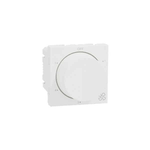 MZFR5STP2M_WH | Fan Regulator, Miluz Zeta, 5-Step, 2 Module, White - Schneider Electric