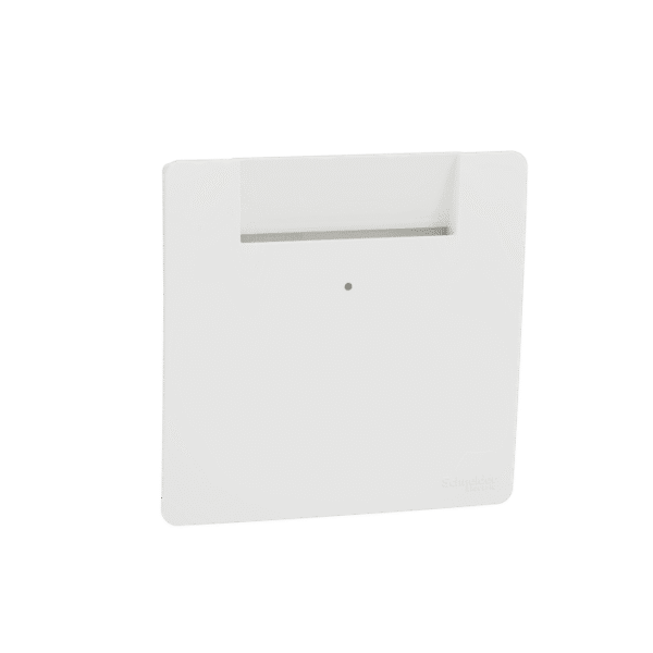 MZKECRDSW2M_WH | Hotel Card Switch, Miluz Zeta, 16A, 2 Module, White - Schneider Electric