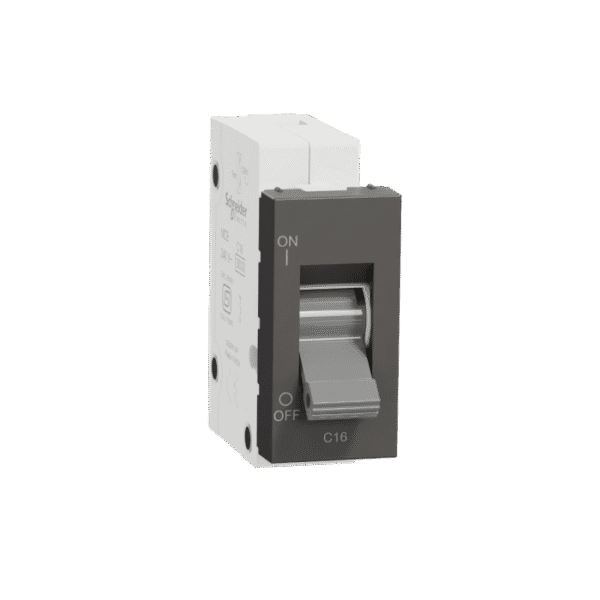 MZMM161P_WG | Miniature Circuit-Breaker, Miluz Zeta, 16A, C-Curve, 1 Module, Warm Grey - Schneider Electric