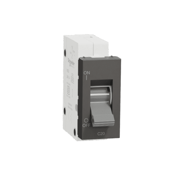 MZMM201P_WG | Miniature Circuit-Breaker, Miluz Zeta, 20A, C-Curve, 1 Module, Warm Grey - Schneider Electric