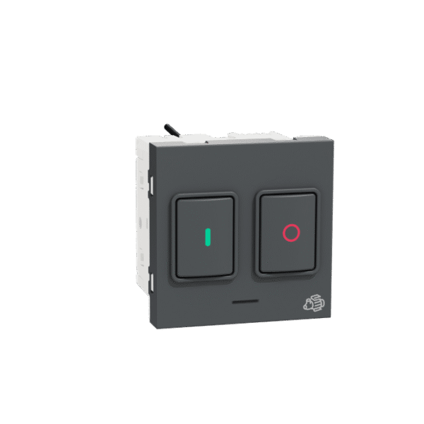 MZMOTSTR2M_AN | Motor Starter, Miluz Zeta, 25A, 250V, Automatic, 2 Modules, Anthracite - Schneider Electric