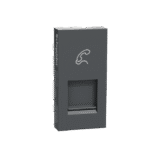 MZRJ111M_AN | Telephone Socket, Miluz Zeta, Rj11, With Shutter, 1 Module, Anthracite - Schneider Electric
