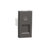 MZRJ451M_WG | Data Socket, Miluz Zeta, Rj45 8(8), Stp, Cat6, 1 Module, Warm Grey - Schneider Electric