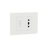MZSHVRSO3M_WH | Shaver Socket, Miluz Zeta, 115/240V, Horizontal, 3 Module, White - Schneider Electric