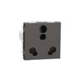 MZSO6162M3P_WG | Socket Outlet, Miluz Zeta, 6/16A, 3 Pin, 2P+E, With Shutter, 2 Module, Warm Grey - Schneider Electric