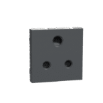 MZSO62M3P_AN | Socket Outlet, Miluz Zeta, 6A, 3 Pin, 2P+E, With Shutter, 2 Module, Anthracite - Schneider Electric