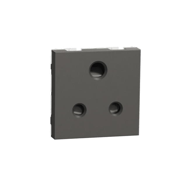 MZSO62M3P_WG | Socket Outlet, Miluz Zeta, 6A, 3 Pin, 2P+E, With Shutter, 2 Module, Warm Grey - Schneider Electric