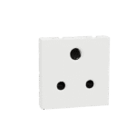 MZSO62M3P_WH | Socket Outlet, Miluz Zeta, 6A, 3 Pin, 2P+E, With Shutter, 2 Module, White - Schneider Electric