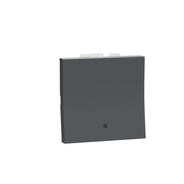 MZSWI102M1W_AN | Switch, Miluz Zeta, 10A, 1 Way, 2 Module, With Indicator, Anthracite - Schneider Electric