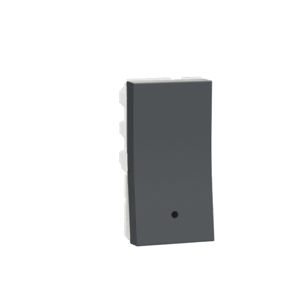 MZSWI161M1W_AN | Switch, Miluz Zeta, 16A, 1 Way, 1 Module, With Indicator, Anthracite - Schneider Electric