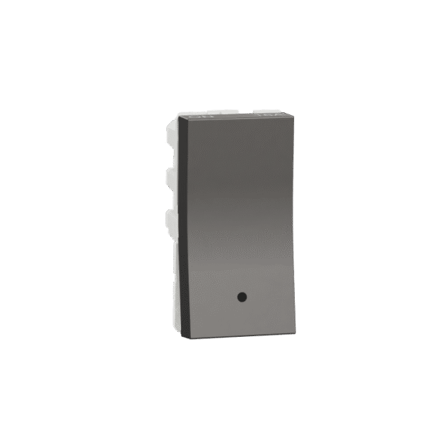 MZSWI161M1W_WG | Switch, Miluz Zeta, 16A, 1 Way, 1 Module, With Indicator, Warm Grey - Schneider Electric
