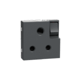 MZSWSO62M_AN | Switched Socket, Miluz Zeta, 1-Way, 250V, 6A, 2P+E With Shutter, 2 Module, Anthracite - Schneider Electric