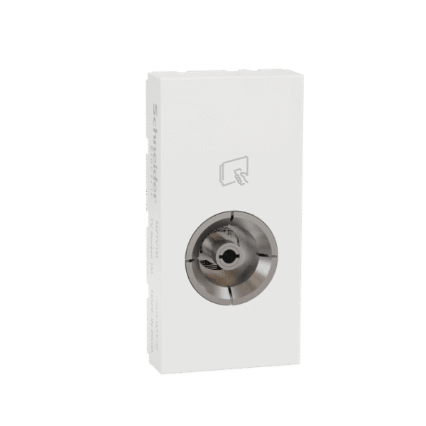 MZTV1M_WH | Tv Socket, Miluz Zeta, Co-Axial, F Connectors, 1 Module, White - Schneider Electric