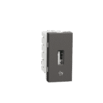 MZUSBA1M_WG | Usb Charger, Miluz Zeta, A Type, 100-240V, 2.1A, 10.5W, 1 Module, Warm Grey - Schneider Electric