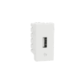 MZUSBA1M_WH | Usb Charger, Miluz Zeta, A Type, 100-240V, 2.1A, 10.5W, 1 Module, White - Schneider Electric